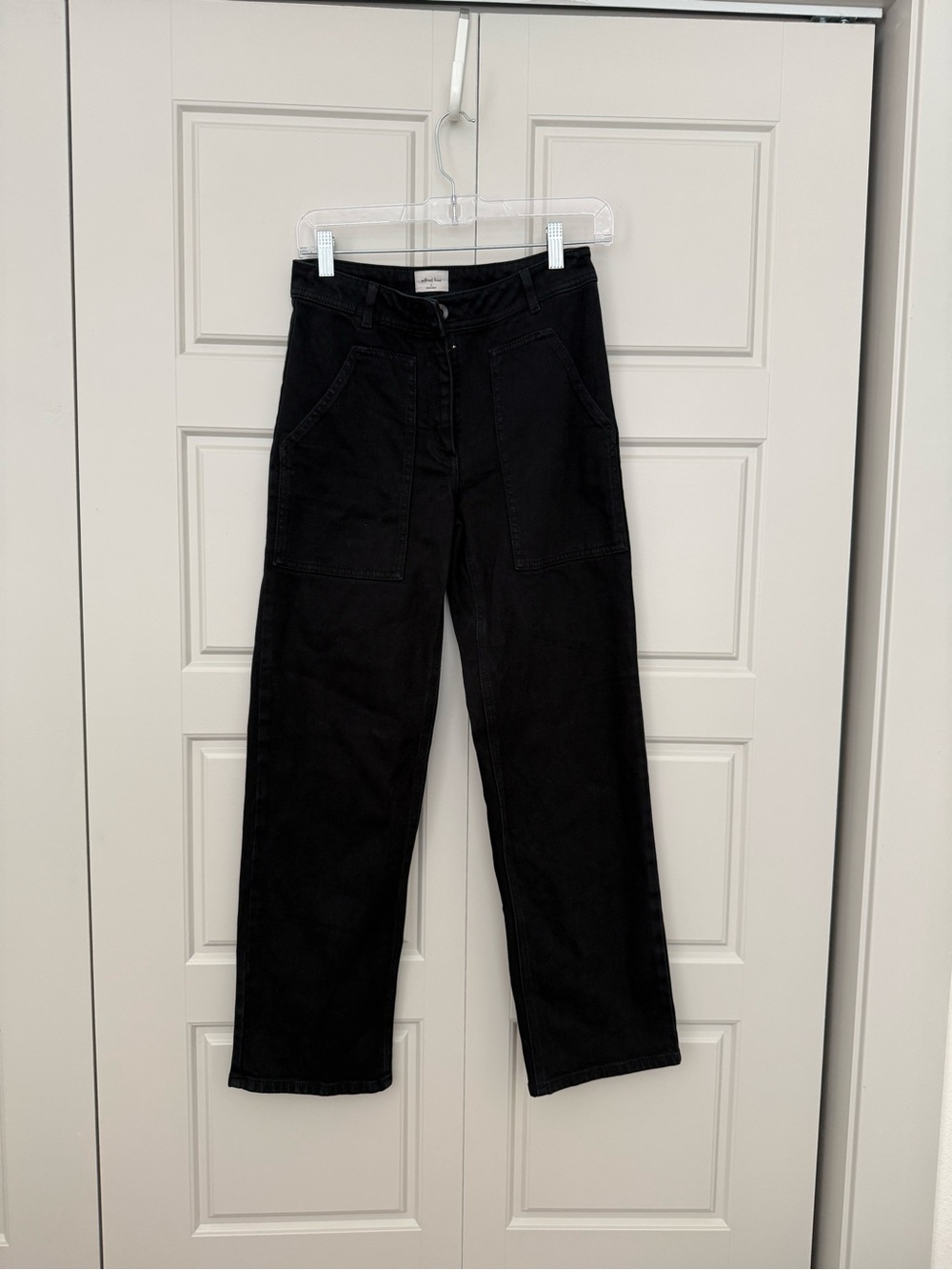 Aritzia Wilfred free Black High-Waist Wide-Leg Pants